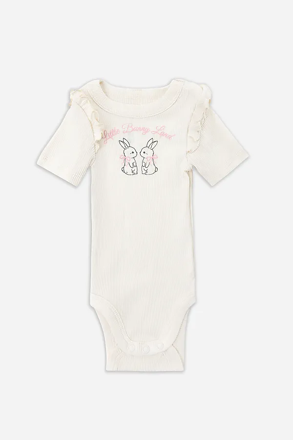 Боди детское (2шт.) MARK FORMELLE, молочный +розовый +печать - фото 2