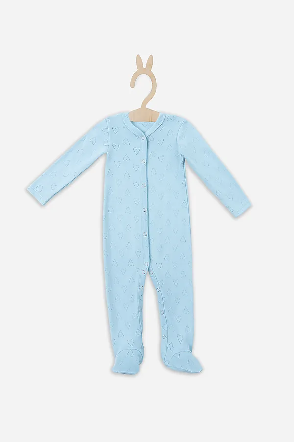 Комбинезон нательный детский MARK FORMELLE, сердечки на голубом - фото 2