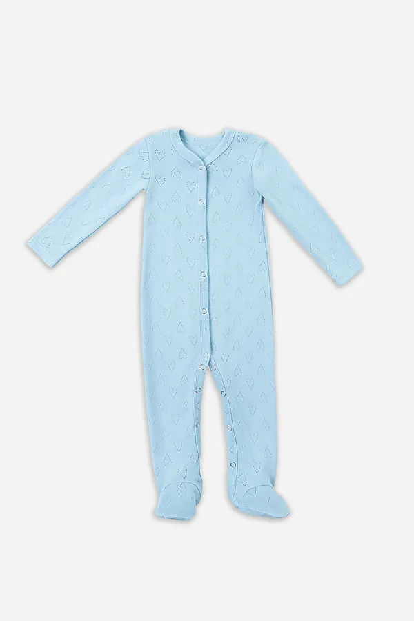 Комбинезон нательный детский MARK FORMELLE, сердечки на голубом - фото 2