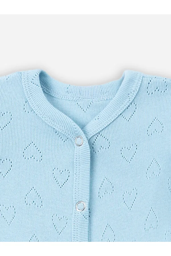 Комбинезон нательный детский MARK FORMELLE, сердечки на голубом - фото 2