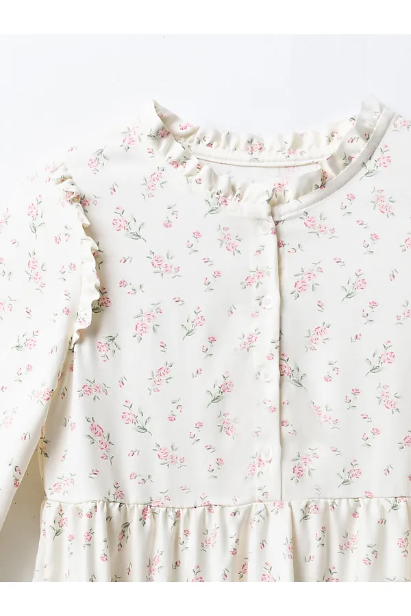 Платье для девочек MARK FORMELLE, розы на молочном - фото 2