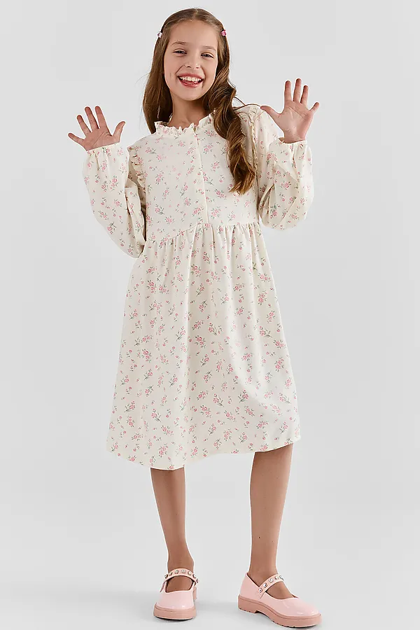 Платье для девочек MARK FORMELLE, розы на молочном - фото 2