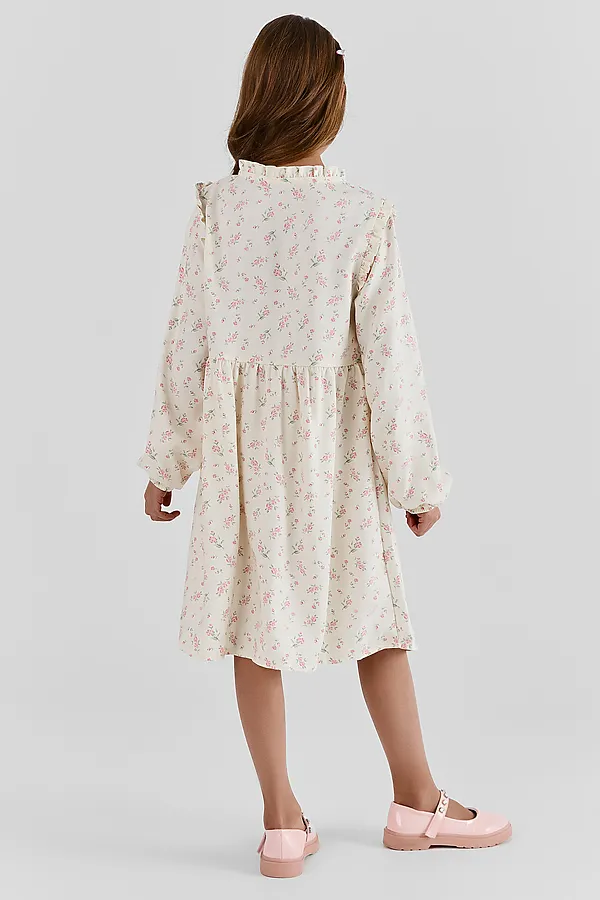 Платье для девочек MARK FORMELLE, розы на молочном - фото 2