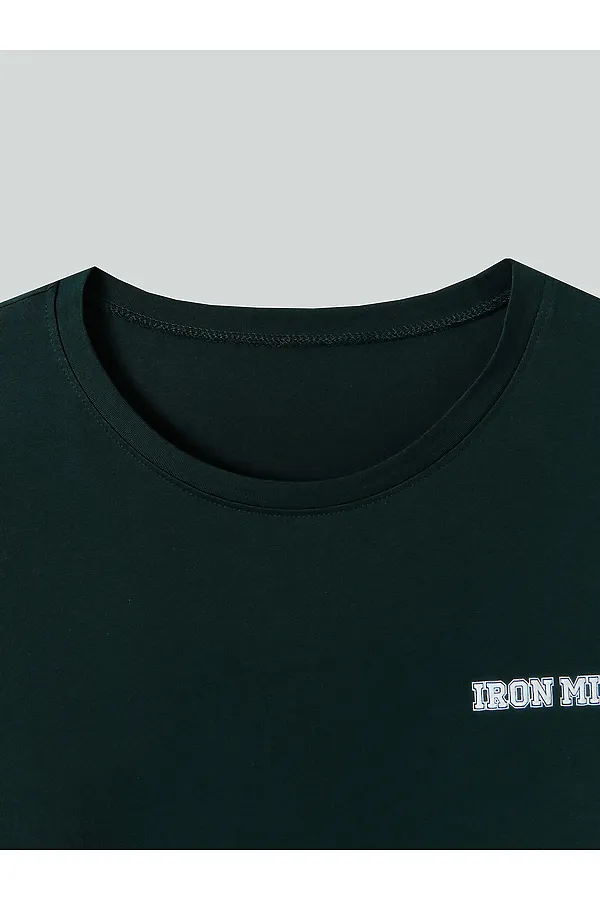 Комплект мужской (футболка, шорты) MARK FORMELLE, зеленый бархат +зеленая клетка - фото 2