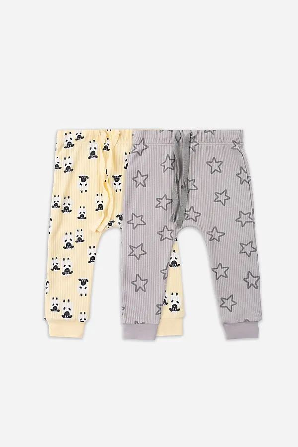 Ползунки детские (2шт.) MARK FORMELLE, барашки на абрикосовом +звездочки на сером - фото 2
