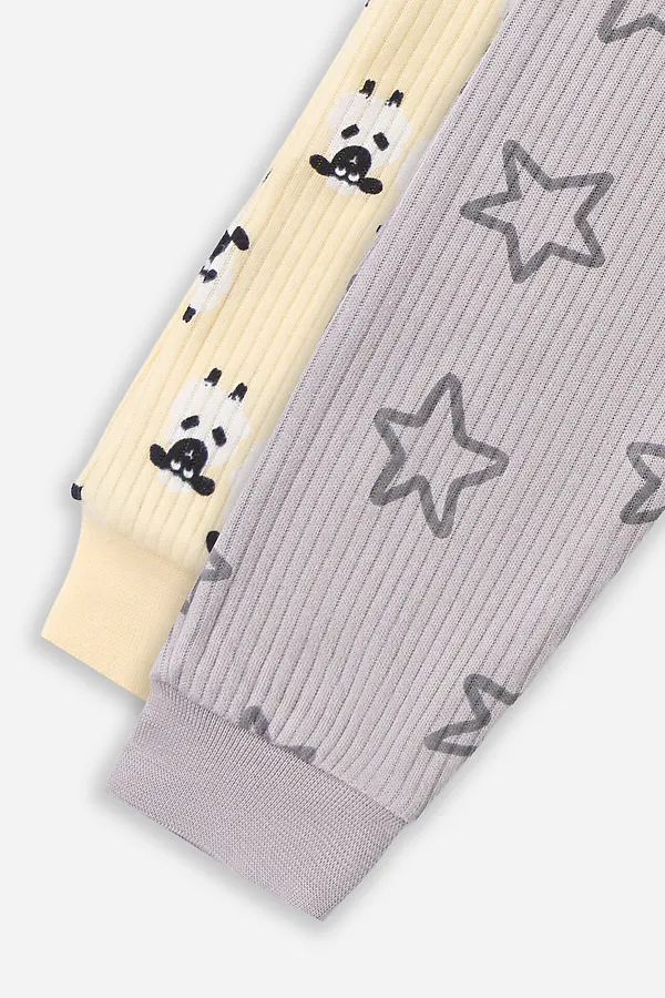 Ползунки детские (2шт.) MARK FORMELLE, барашки на абрикосовом +звездочки на сером - фото 2