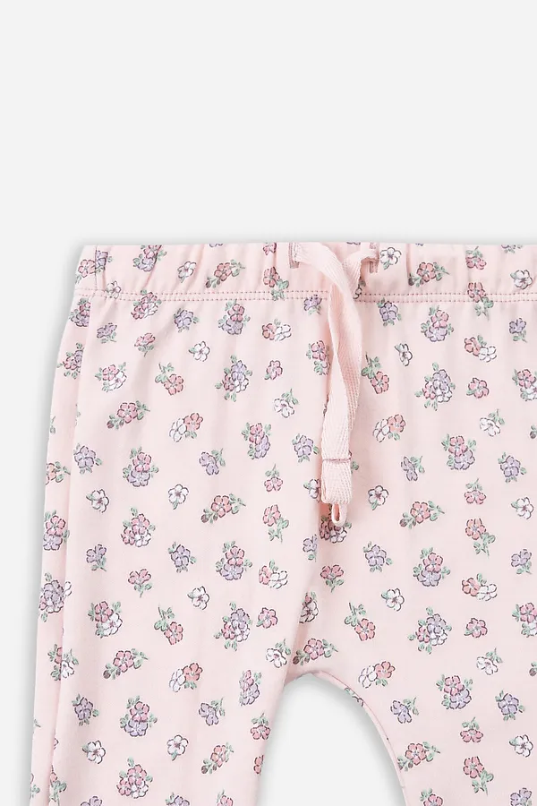 Комплект детский (боди, ползунки) MARK FORMELLE, розовый +цветочки на розовом - фото 2