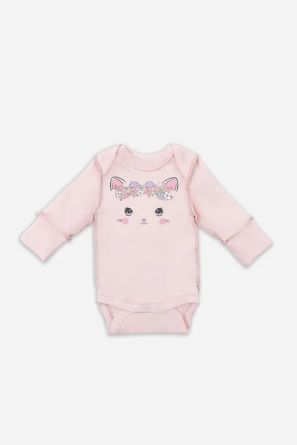 Комплект детский (боди, ползунки) MARK FORMELLE, розовый +цветочки на розовом - фото 2