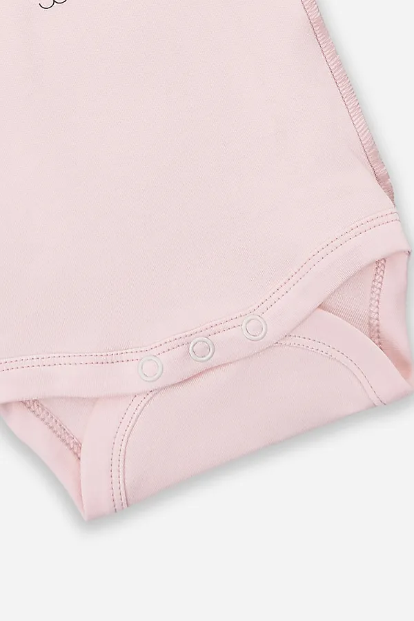 Комплект детский (боди, ползунки) MARK FORMELLE, розовый +цветочки на розовом - фото 2