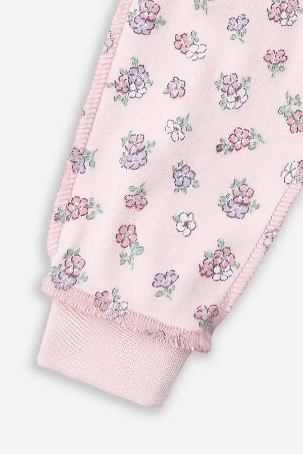 Комплект детский (боди, ползунки) MARK FORMELLE, розовый +цветочки на розовом - фото 2