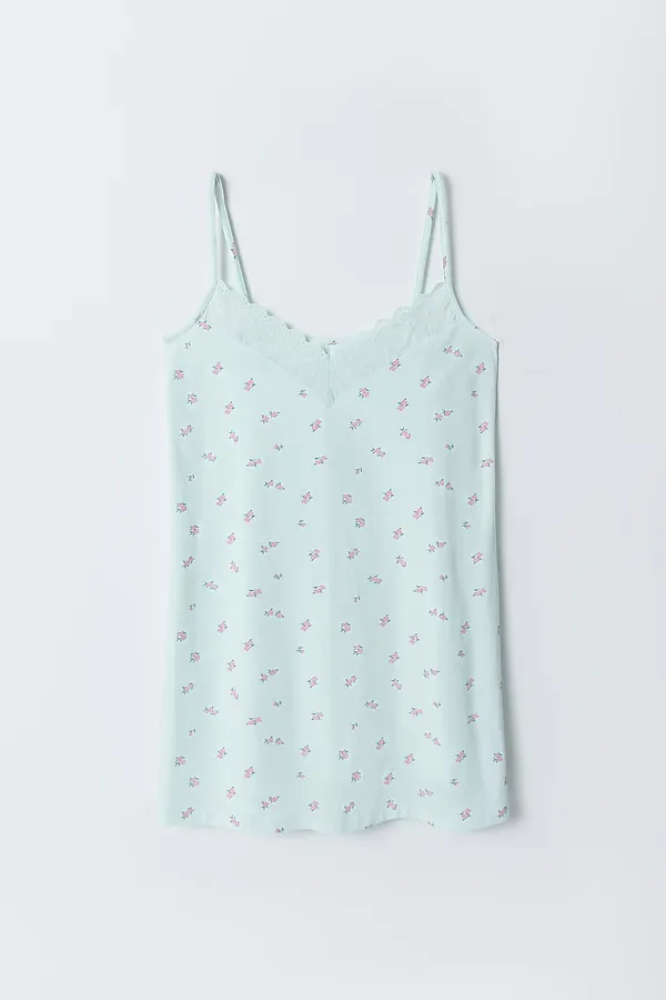 Сорочка ночная женская MARK FORMELLE, цветы на мятном - фото 2