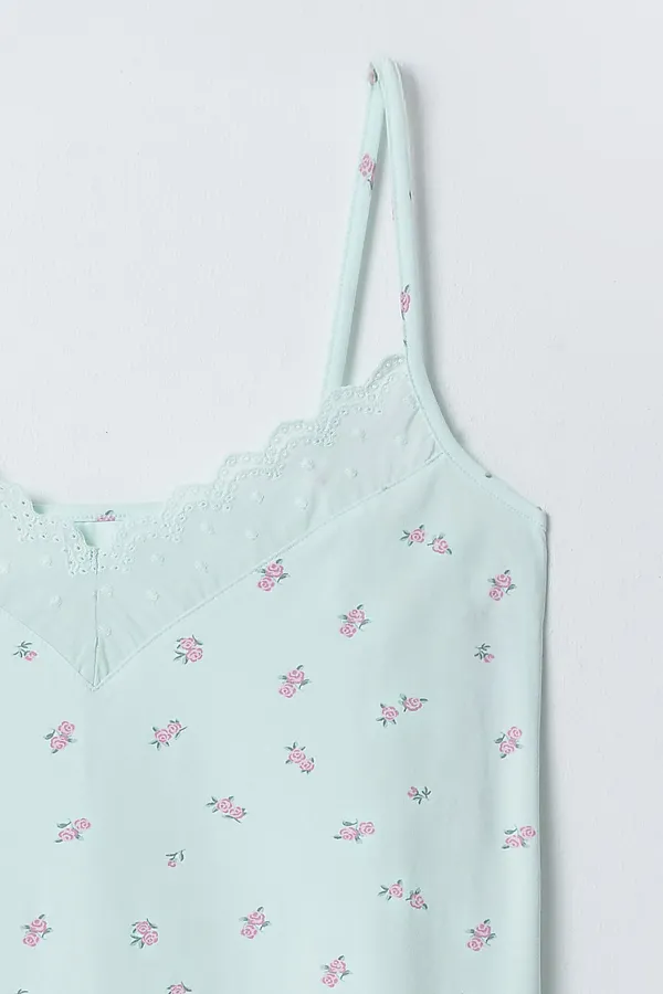 Сорочка ночная женская MARK FORMELLE, цветы на мятном - фото 2