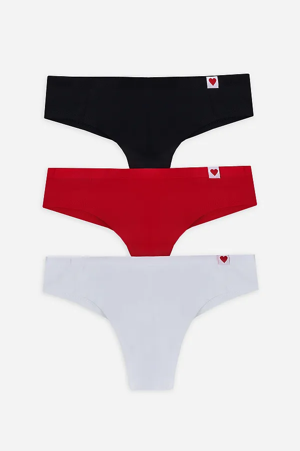 Трусы женские (3шт.) MARK FORMELLE, красный1 - фото 2