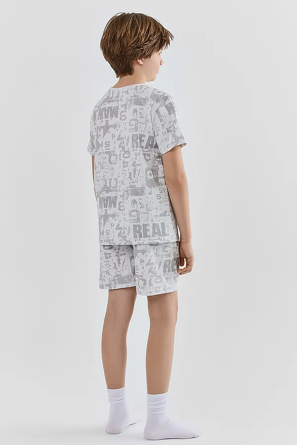 Комплект для мальчиков (футболка, шорты) MARK FORMELLE, мраморный камуфляж - фото 2