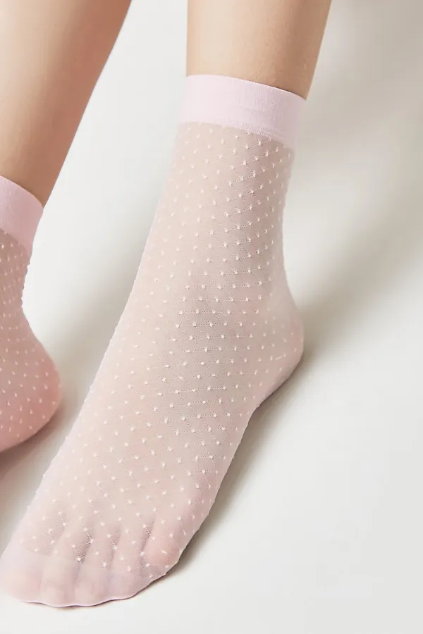 CONTE FANTASY 20 Носки в горошек CONTE ELEGANT, светло-розовый - фото 2