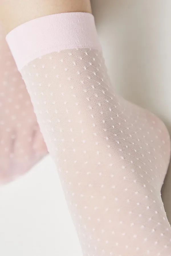 CONTE FANTASY 20 Носки в горошек CONTE ELEGANT, светло-розовый - фото 2