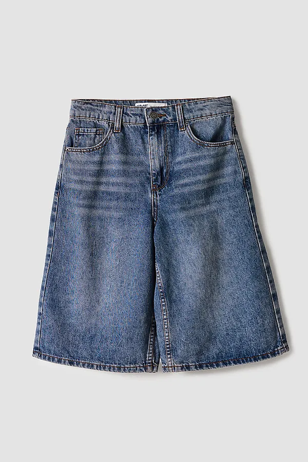 Бермуды джинсовые для девочек MARK FORMELLE, синий +тинт - фото 2