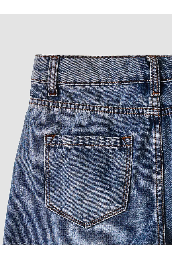 Бермуды джинсовые для девочек MARK FORMELLE, синий +тинт - фото 2