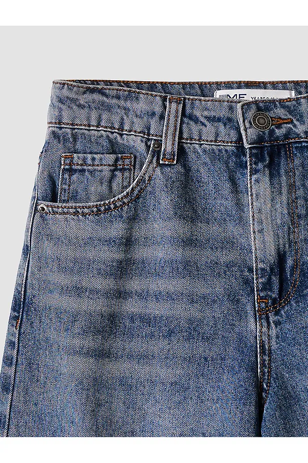 Бермуды джинсовые для девочек MARK FORMELLE, синий +тинт - фото 2