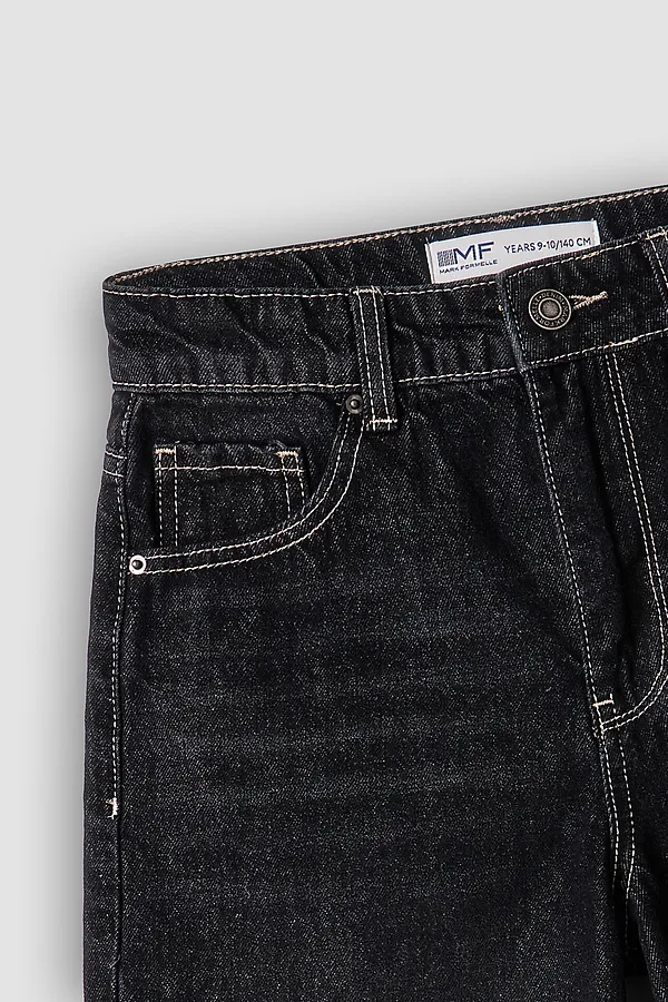 Бермуды джинсовые для девочек MARK FORMELLE, темно -серый - фото 2