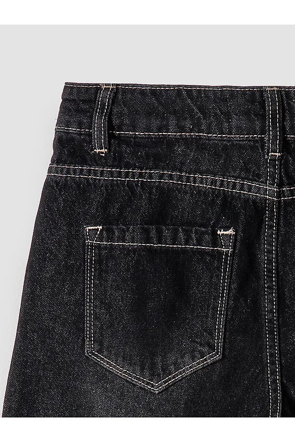 Бермуды джинсовые для девочек MARK FORMELLE, темно -серый - фото 2