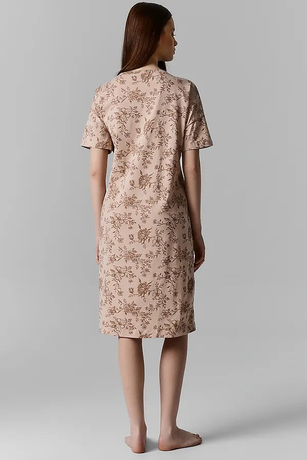 Сорочка ночная женская MARK FORMELLE, цветы на бежевом - фото 2