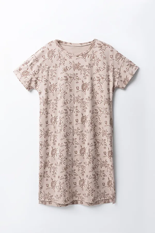 Сорочка ночная женская MARK FORMELLE, цветы на бежевом - фото 2