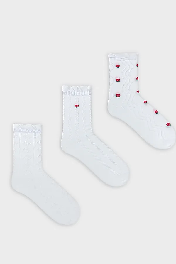 Носки женские (3 пары) MARK FORMELLE, белый-3/ - фото 2