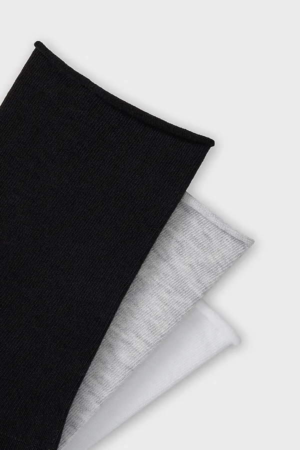 Носки женские (3 пары) MARK FORMELLE, белый /св.серый меланж /черный/ - фото 2
