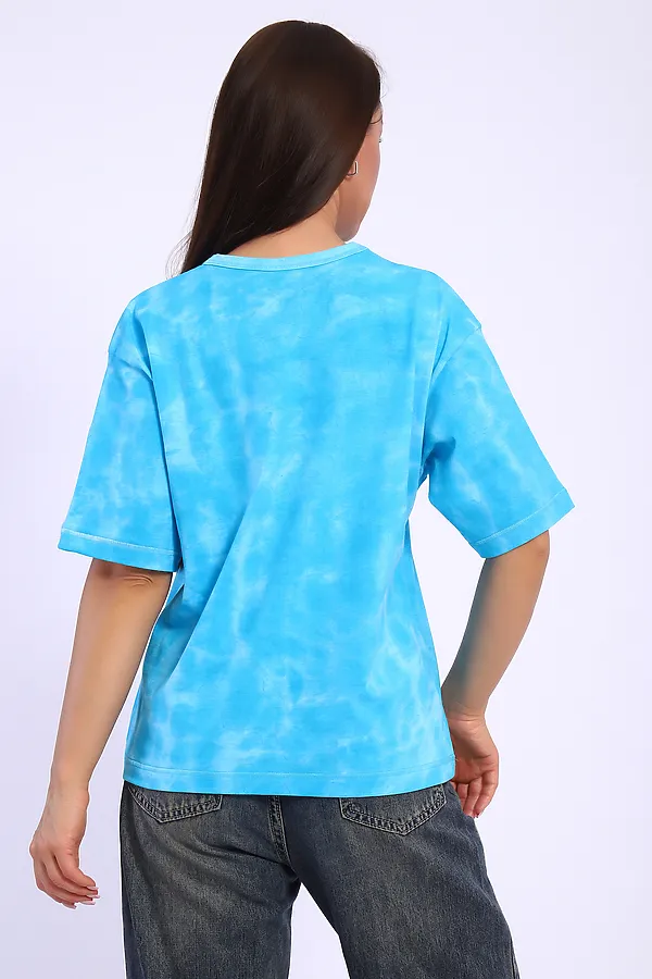 Футболка 74406 НАТАЛИ, батик бирюза - фото 2