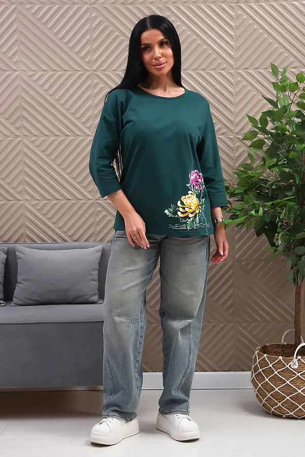 Туника 29537 НАТАЛИ, изумрудный - фото 2