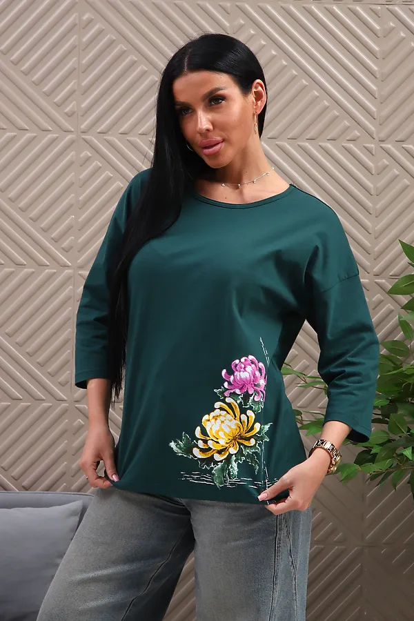 Туника 29537 НАТАЛИ, изумрудный - фото 2