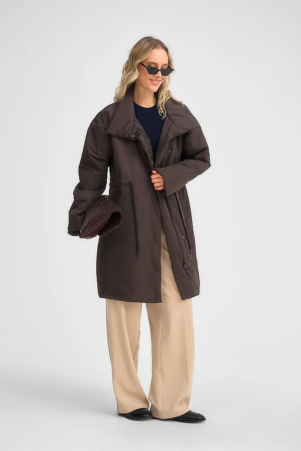 Плащ женский HOOPS, коричневый - фото 2