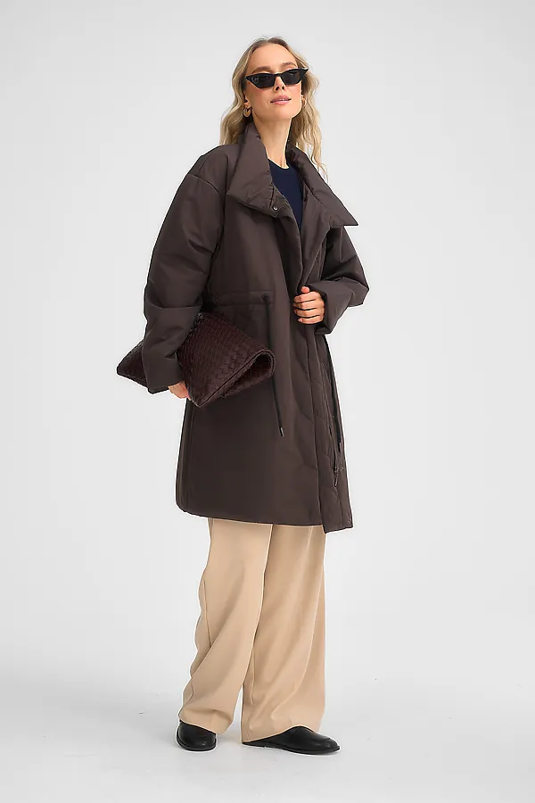 Плащ женский HOOPS, коричневый - фото 2