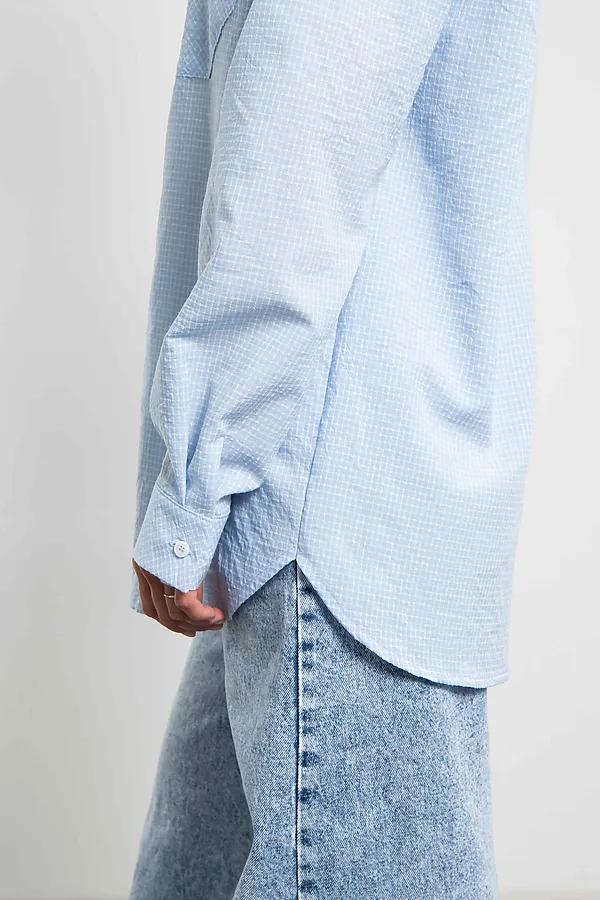  Рубашка Модная клеточка голубого цвета KOSMOS, голубой - фото 2