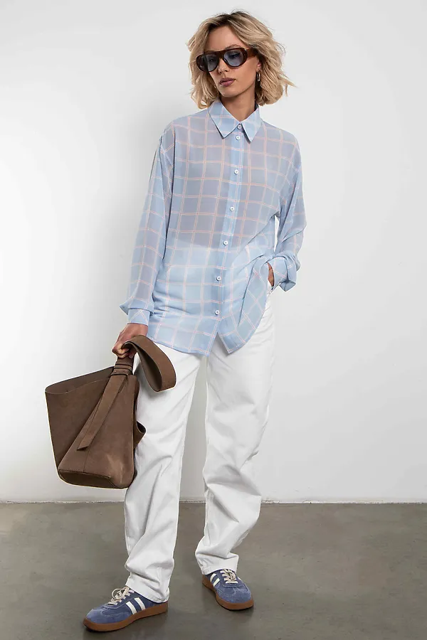 Рубашка Небесный шарм KOSMOS, голубой - фото 2