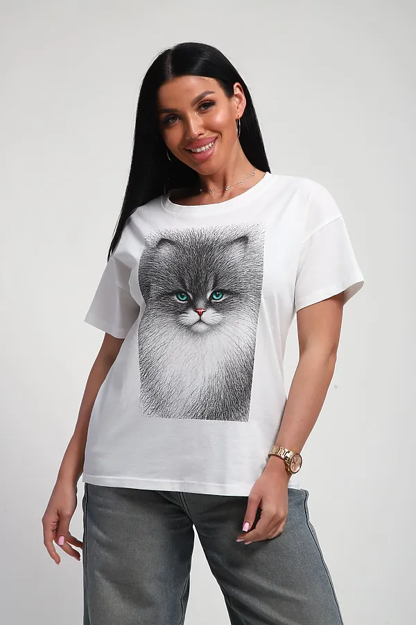 Футболка 85667 НАТАЛИ, белый - фото 2