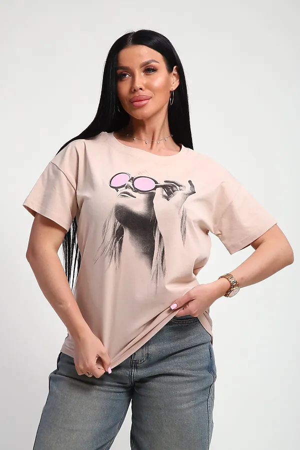 Футболка 85660 НАТАЛИ, бежевый - фото 2