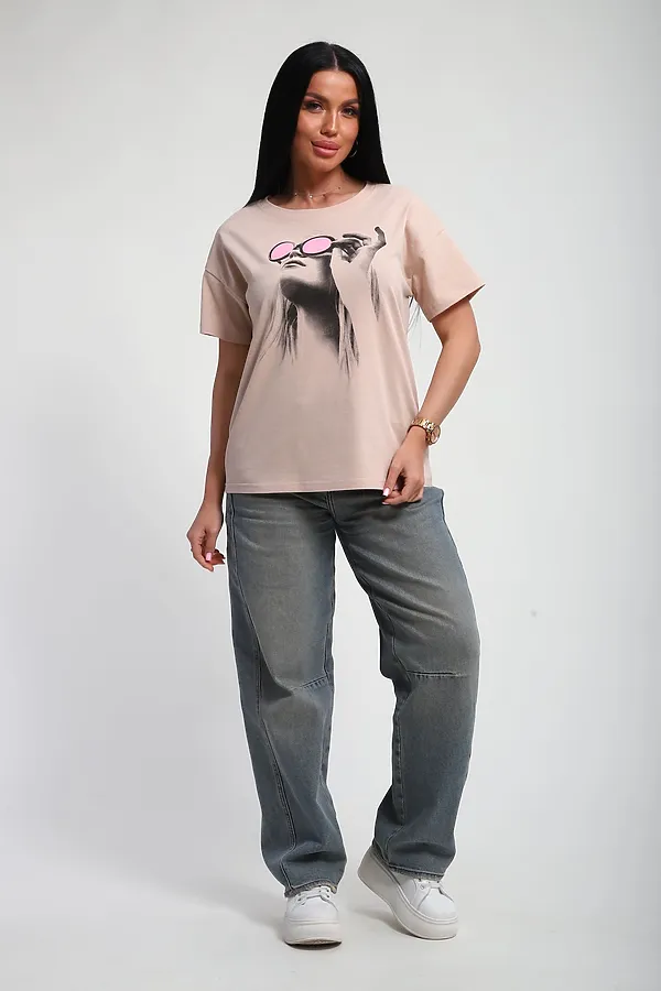 Футболка 85660 НАТАЛИ, бежевый - фото 2