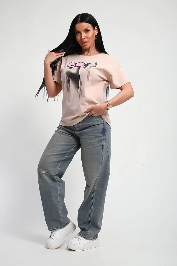 Футболка 85660 НАТАЛИ, бежевый - фото 2