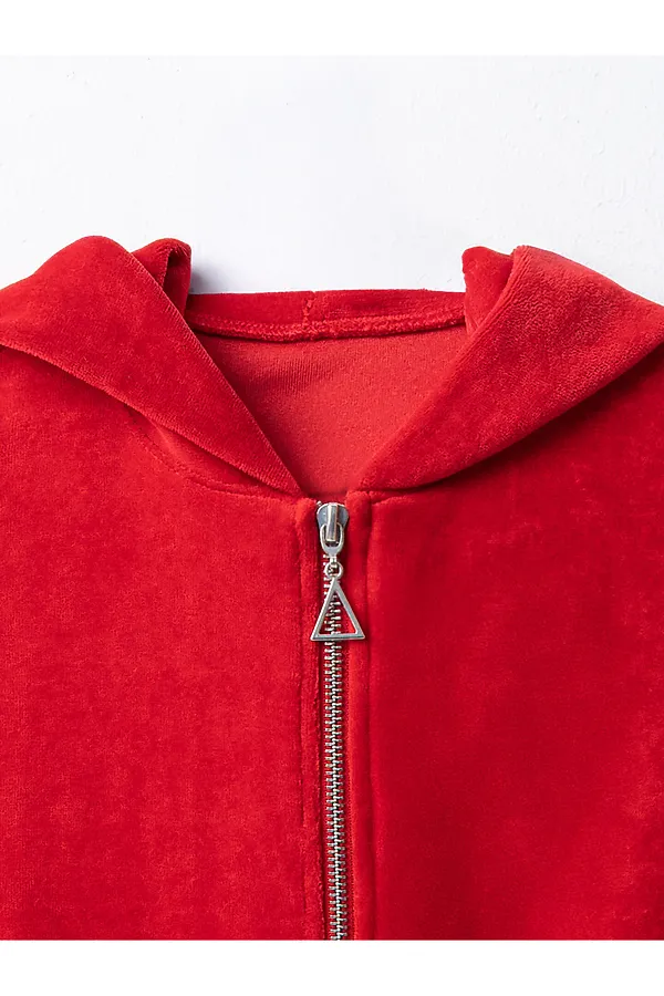 Комплект для девочек (толстовка, брюки) MARK FORMELLE, спелая вишня +печать - фото 2