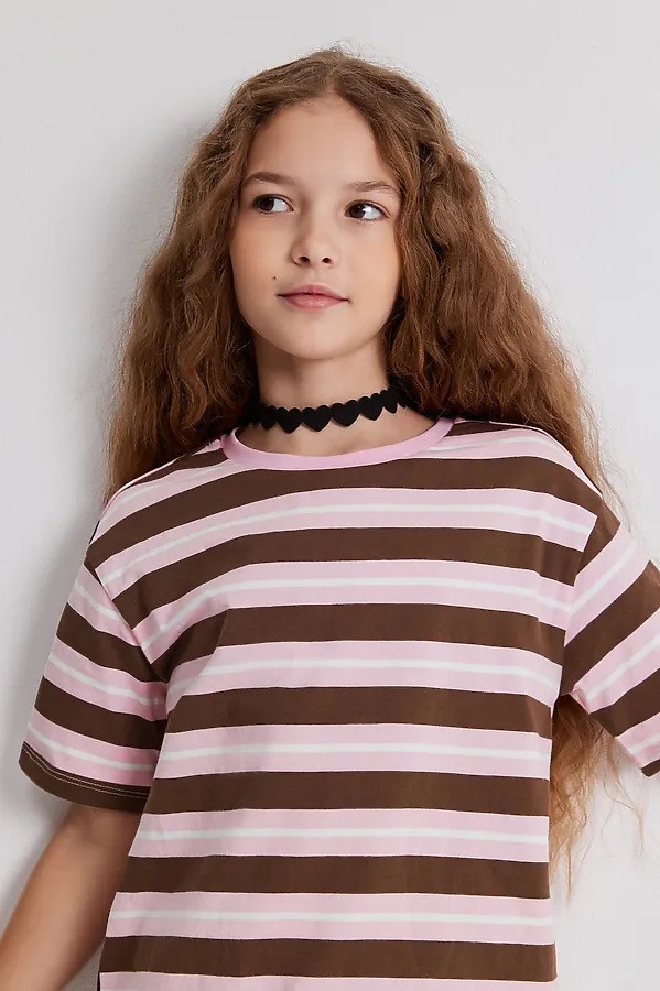 Футболка ACOOLA, бордовая полоска - фото 2