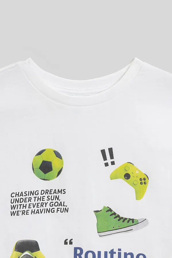 Футболка ACOOLA, белый, салатовый - фото 2