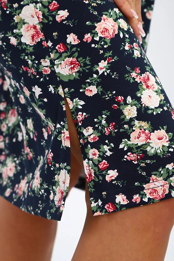 Халат ПХДЖ НАТАЛИ, синий, розы - фото 2