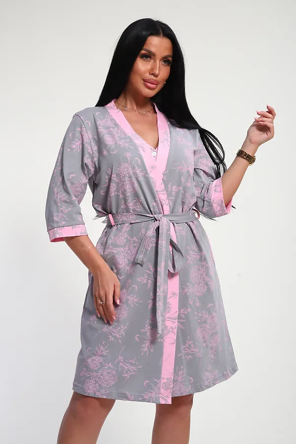 Пеньюар с сорочкой Элуна НАТАЛИ, розовый - фото 2