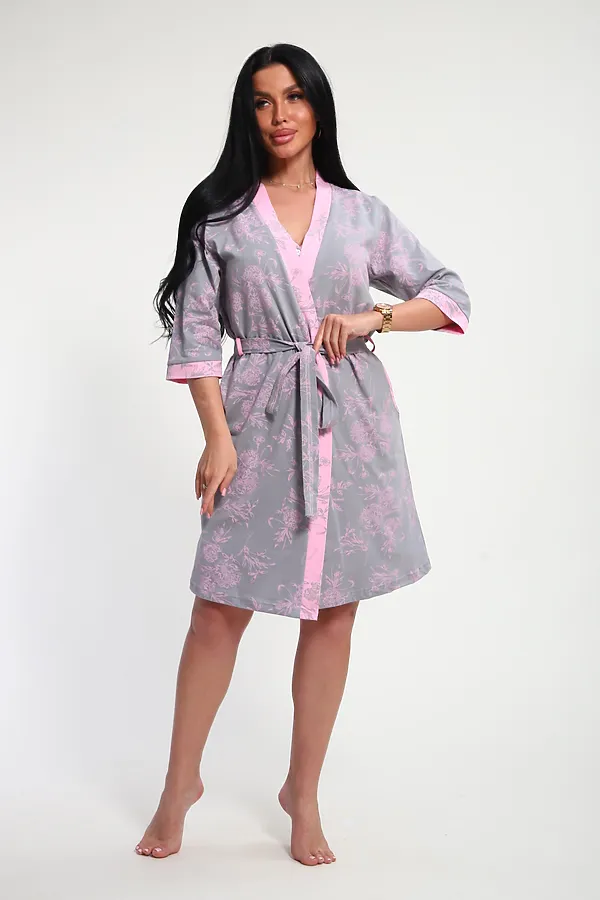 Пеньюар с сорочкой Элуна НАТАЛИ, розовый - фото 2