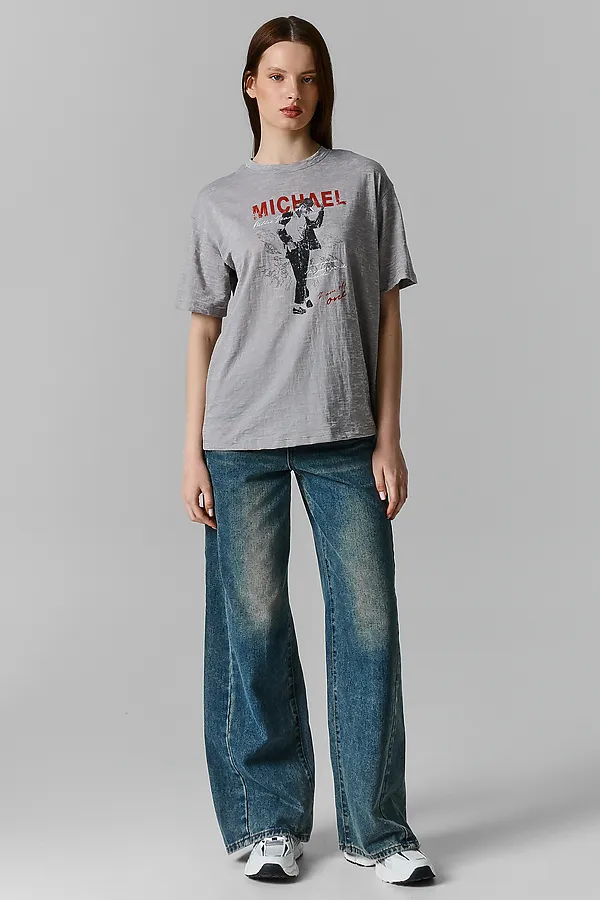 Джемпер женский MARK FORMELLE, серый +печать - фото 2