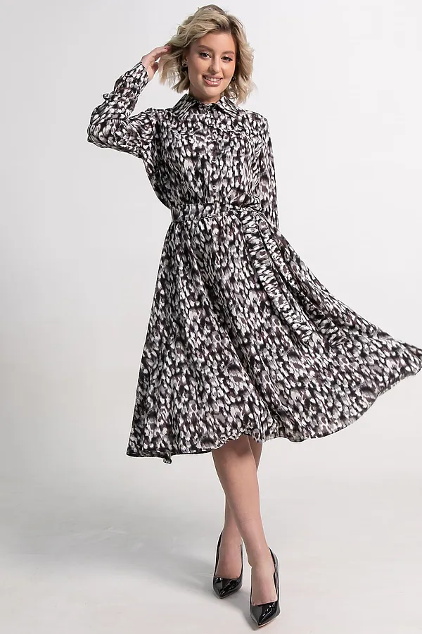 Платье Морена LADY TAIGA, серо-белое - фото 2