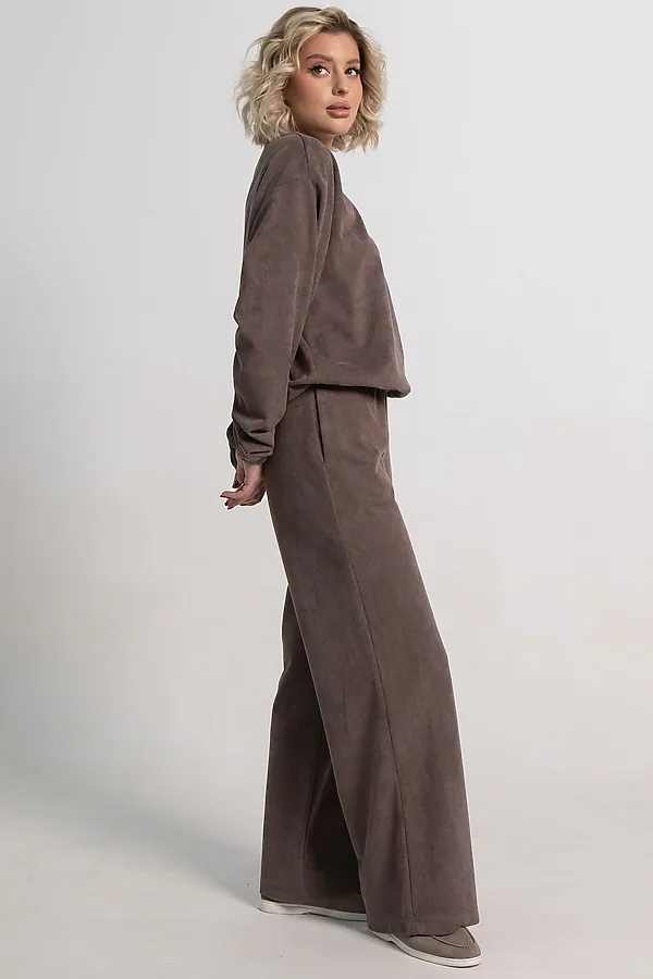 60% полиэстер, 35% вискоза, 5% эластан LADY TAIGA, коричневый - фото 2