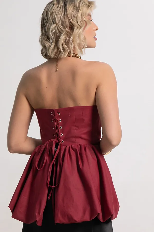 Корсет Эпатаж LADY TAIGA, вишневый - фото 2